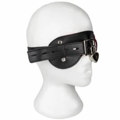 Deals ⌛ Bondara Faux Leather And Suede Padlocked Blindfold ⭐ -Fetish Wear Sales unnamed file 1024