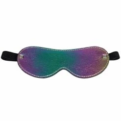 New 😍 Bondara Shiny B!tch Holographic Faux Leather Blindfold 👏