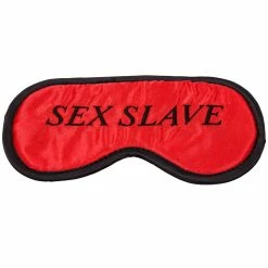 Best deal π€© Bondara&Sex Sex Slave Red Satin Embroidered Eye Mask π