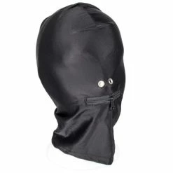 Cheapest 🎁 Bondara Black Deprivation Hood With Zipped Mouth 🛒 -Fetish Wear Sales unnamed file 1064