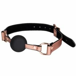 Best reviews of 👍 Bondara Luxe Rose Gold Real Leather Silicone Ball Gag 🧨