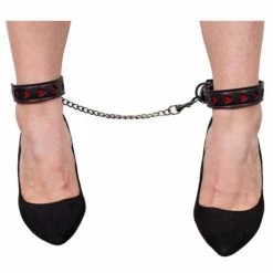 Hot Sale π€© Bondara Faux Leather Heart Ankle Cuffs π