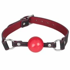 Discount 💯 Bondara Luxe Black And Red Leather Silicone Ball Gag ❤️