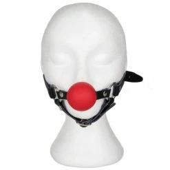 Best Pirce 🧨 Bondara Black And Red Leather Ball Gag Harness 😀 -Fetish Wear Sales unnamed file 1136