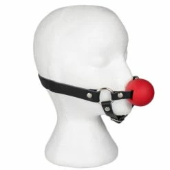 Best Pirce 🧨 Bondara Black And Red Leather Ball Gag Harness 😀 -Fetish Wear Sales unnamed file 1137
