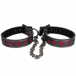 Hot Sale 🤩 Bondara Faux Leather Heart Ankle Cuffs 😀 -Fetish Wear Sales unnamed file 115