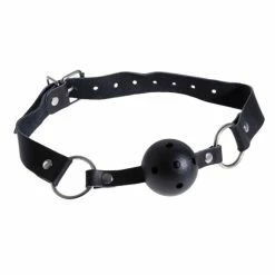 Promo π Bondara Luxe Black Leather Ball Gag βοΈ