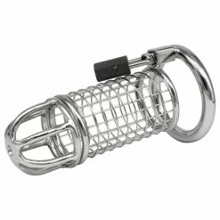 Outlet 🌟 Torment Matrix Stainless Steel Padlocked Chastity Cage 😍