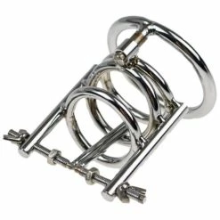 Promo 😀 Torment Lock His Load Steel Urethral Stretcher Chastity Cage ⌛