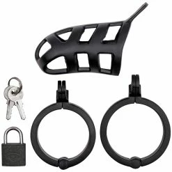 Cheap 🔔 Torment Stainless Steel Black Matte Chastity Cage ✔️ -Fetish Wear Sales unnamed file 1289