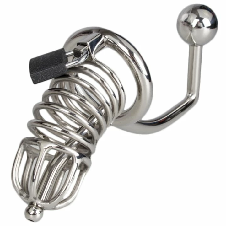 Best Pirce π Torment Stainless Steel Chastity Cage With Sound & Anal Hook π 2 Best Pirce π Torment Stainless Steel Chastity Cage With Sound & Anal Hook π - Image 2