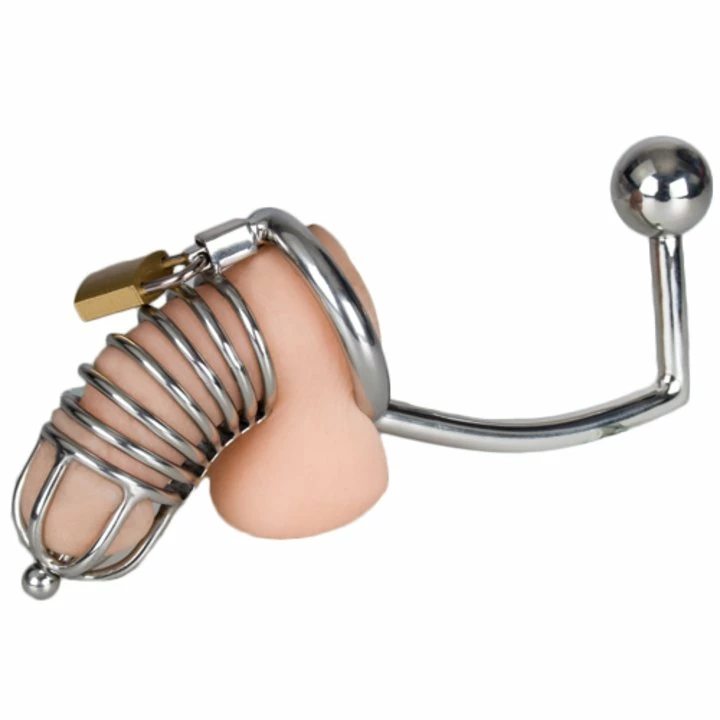 Best Pirce π Torment Stainless Steel Chastity Cage With Sound & Anal Hook π 3 Best Pirce π Torment Stainless Steel Chastity Cage With Sound & Anal Hook π - Image 3