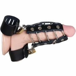 Budget ⭐ Bondara Gates Of Hell Cock Cage & Lockable Ball Separators 🌟