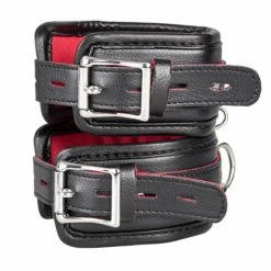 Hot Sale 🎉 Bondara Black Faux Leather Red Suede Padlocked Ankle Cuffs 🥰 -Fetish Wear Sales unnamed file 176