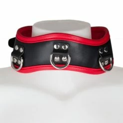 Deals ❤️ Bondara Black And Red Faux Leather Posture Collar 😍 -Fetish Wear Sales unnamed file 180