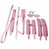 Hot Sale ⌛ Bondara Pink Faux Leather Furry 8 Piece Bondage Set ✨