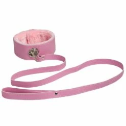 Hot Sale ⌛ Bondara Pink Faux Leather Furry 8 Piece Bondage Set ✨ -Fetish Wear Sales unnamed file 197