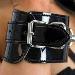 Wholesale 🔥 Bondara Black Patent Faux Leather Neck To Wrist Restraint 👍 -Fetish Wear Sales unnamed file 203