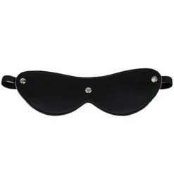 Budget β€οΈ Bondara Black Leather Studded Blindfold π€©