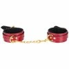 Discount 🛒 Bondara Inmate Patent Red Faux Leather Ankle Cuffs 👍