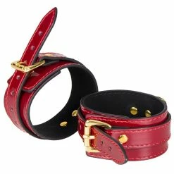 Discount 🛒 Bondara Inmate Patent Red Faux Leather Ankle Cuffs 👍 -Fetish Wear Sales unnamed file 365
