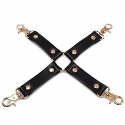 New ⭐ Bondara Luxe Gilded Cage Faux Leather Hogtie Connector 🔔