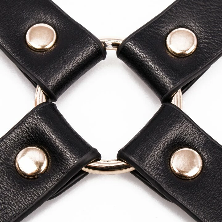 New β Bondara Luxe Gilded Cage Faux Leather Hogtie Connector π 2 New β Bondara Luxe Gilded Cage Faux Leather Hogtie Connector π - Image 2