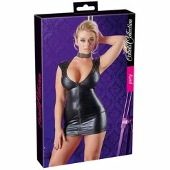 Budget ✔️ Bondara&Sex Cottelli Collection Wet Look Low Cut Zip-Up 👗 Dress 🎁 -Fetish Wear Sales unnamed file 457