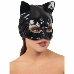 Deals 💯 Bondara Siren Sex Kitten Wet Look Cat Mask 🌟