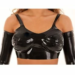 Promo 😍 Bondara Latex Black Bra ⌛