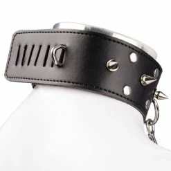 Deals 🛒 Torment Black Leather Spiked Collar With Leash 😉 -Fetish Wear Sales unnamed file 57
