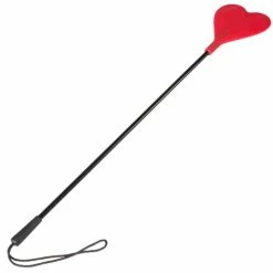 Cheapest 🔔 Bondara Red Silicone Heart Riding Crop ? 19 Inch 🔥