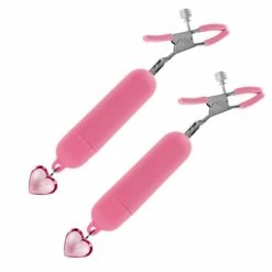 Deals 👍 Bondara Sweet Love Pink Vibrating Nipple Clamps ⭐