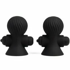 New ✨ Bondara Black Silicone 12 Function Vibrating Nipple Suckers 👍
